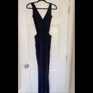 Women’s Sexy Side Cut Out Jumpsuit Black Sz S NWOT